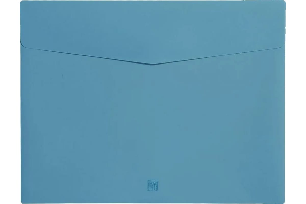Папка на липучке конверт COMIX А4 170мкм горизонтальная Morandi голубая