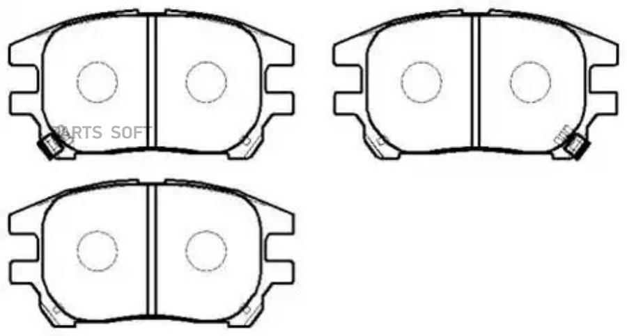 HSB HP5204 Колодки тормозные дисковые LEXUS: RX300 02-03 \ TOYOTA: Harrier 01.08- () 1шт