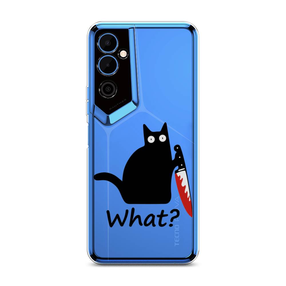 

Чехол на Tecno Pova Neo 2 "Котик с ножом", Черный;красный, 302450-6