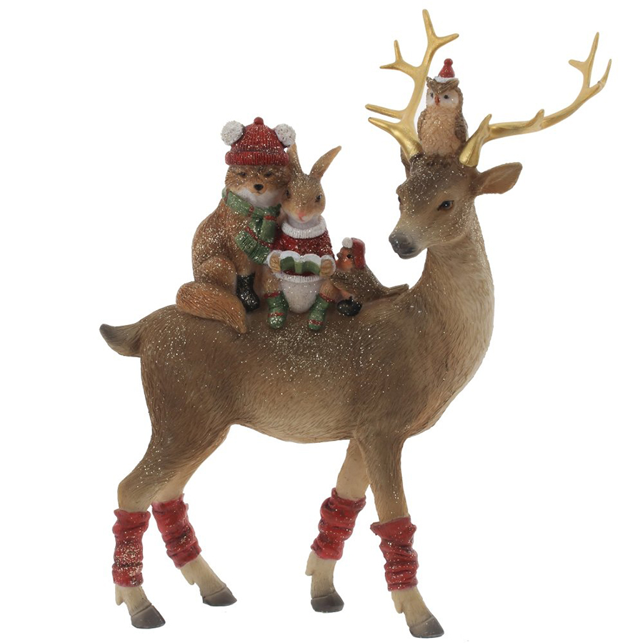 

Фигурка декоративная Олень Remeco, 19,5x9x24 см, Коричневый, Ремеко-Фигурки3-66