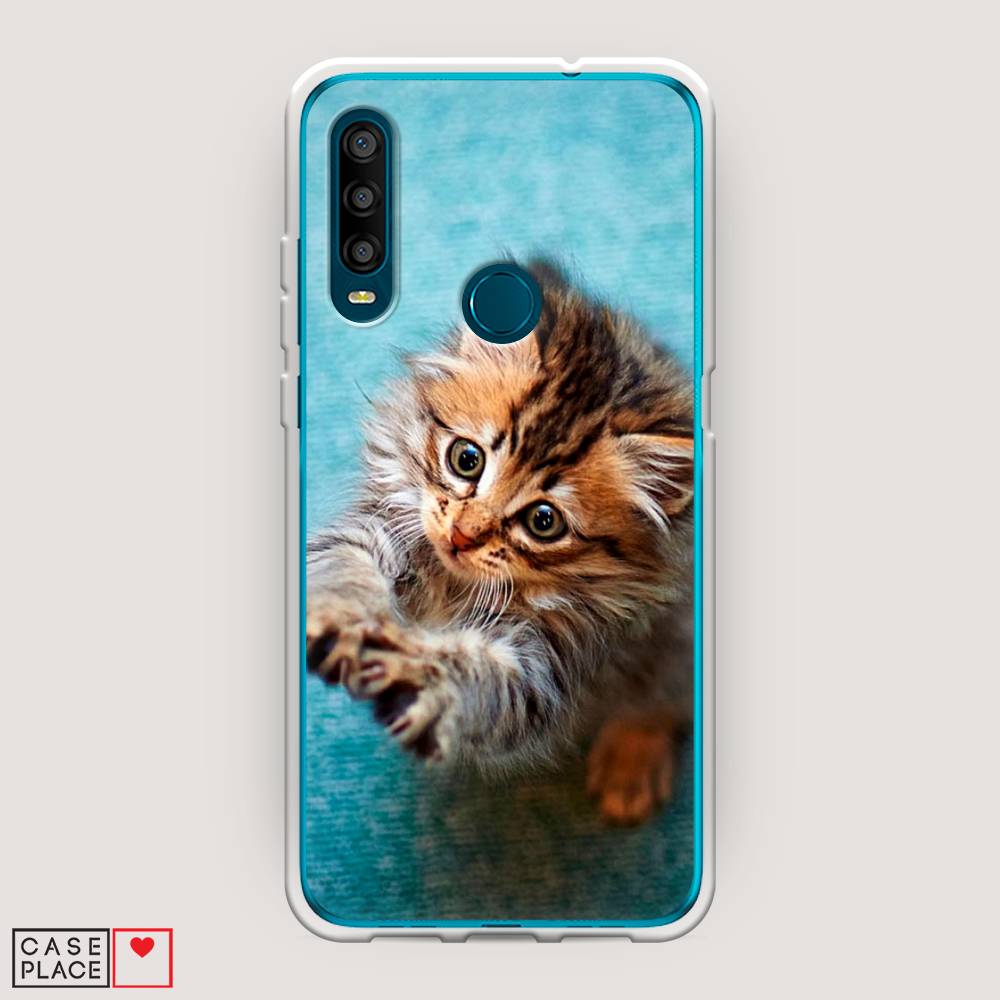

Чехол Awog на Alcatel 1SE (2020) / Алкатель 1SE (2020) "Котенок просит есть", Разноцветный, 171250-2