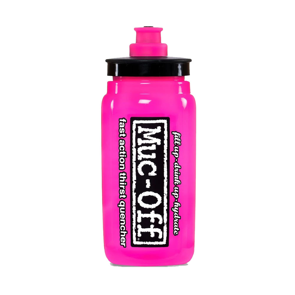 фото Велосипедная фляга muc-off custom fly water bottle 550 мл розовый