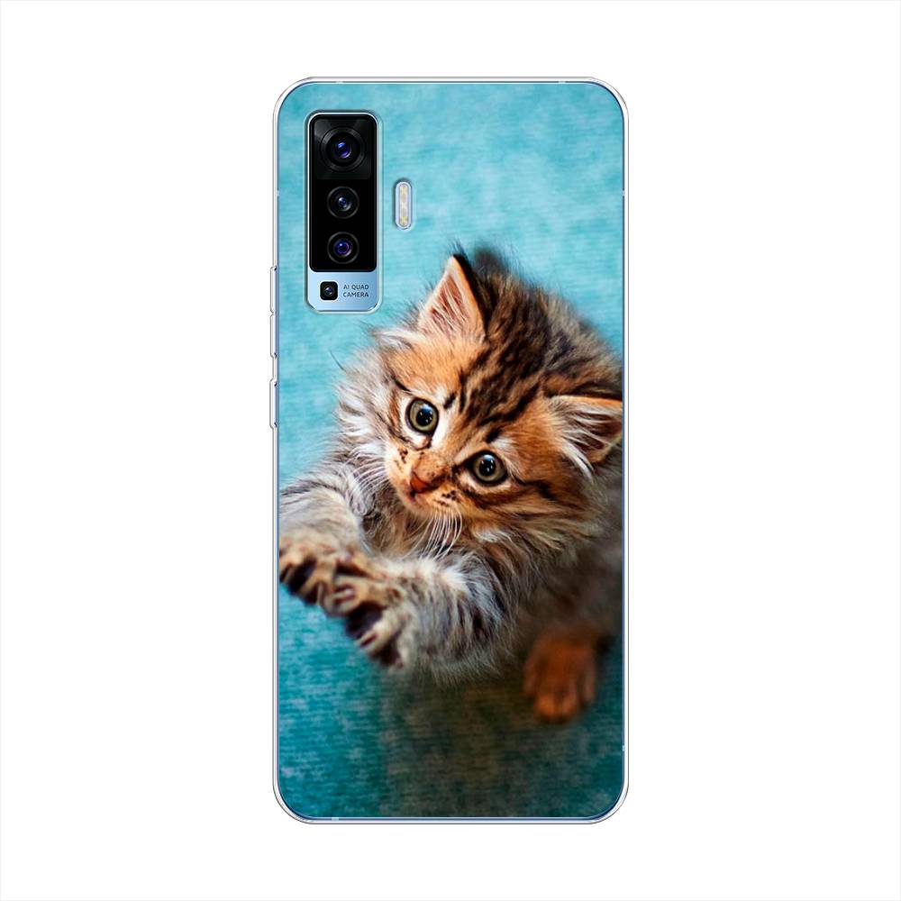 

Чехол Awog на Vivo X50 "Котенок просит есть", Разноцветный, 262250-2