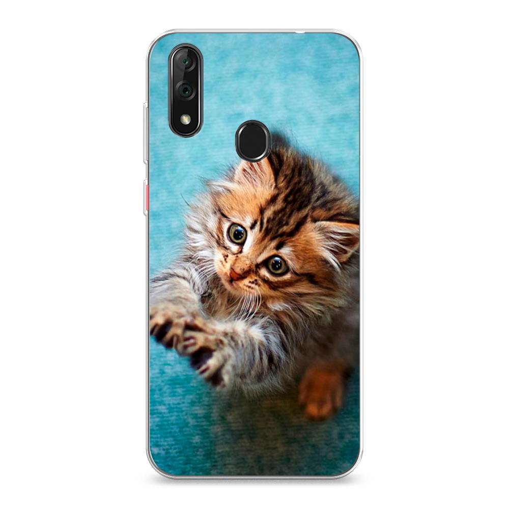 

Чехол Awog на ZTE Blade V10 / ЗТЕ Блэйд V10 "Котенок просит есть", Разноцветный, 132750-2