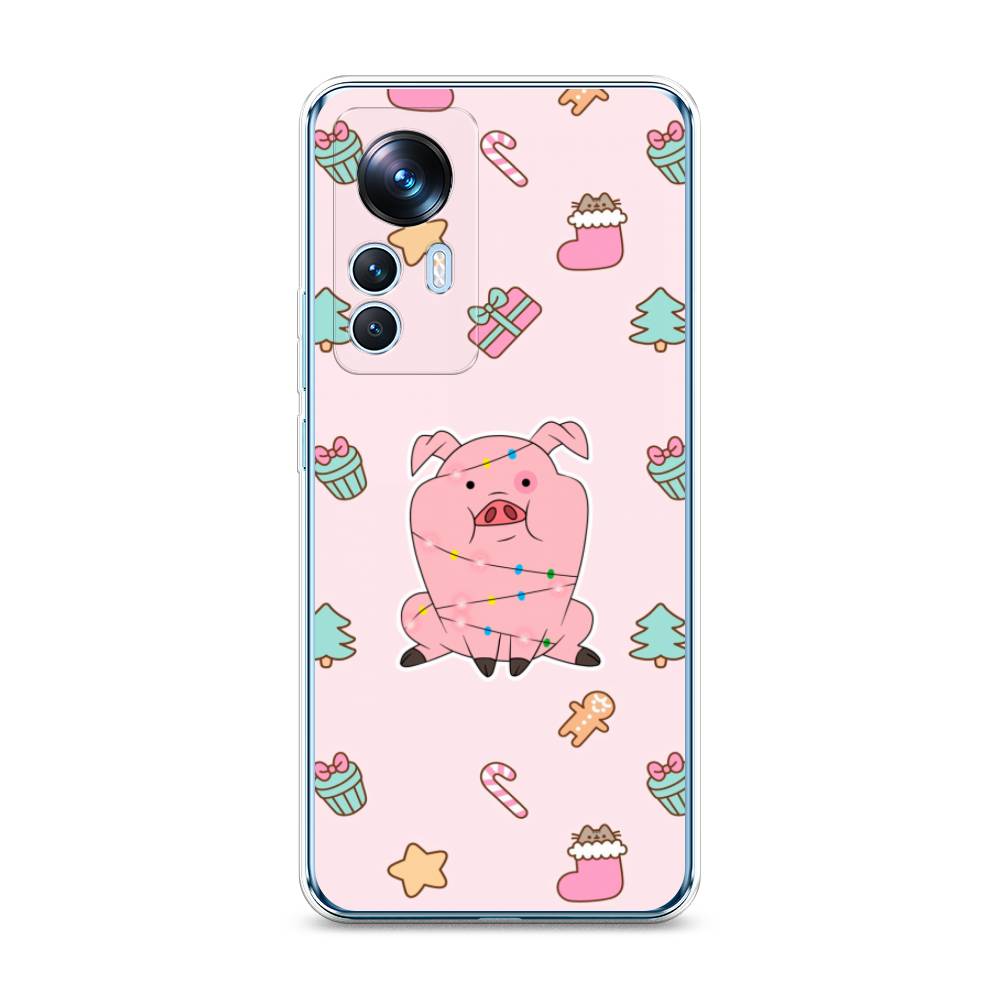 

Чехол на Xiaomi 12T "Розовая свинка", Розовый;зеленый, 316650-5