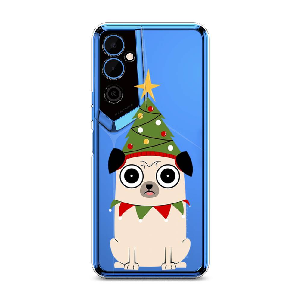 

Чехол для Tecno Pova Neo 2 "Собачка с ёлочкой", Бежевый;красный;зеленый, 302450-1