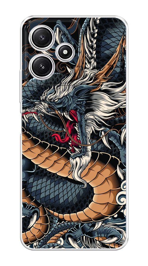 

Чехол на Xiaomi Redmi 12 5G/Redmi 12R "Japanese Dragon", Коричневый;черный;синий, 319750-1