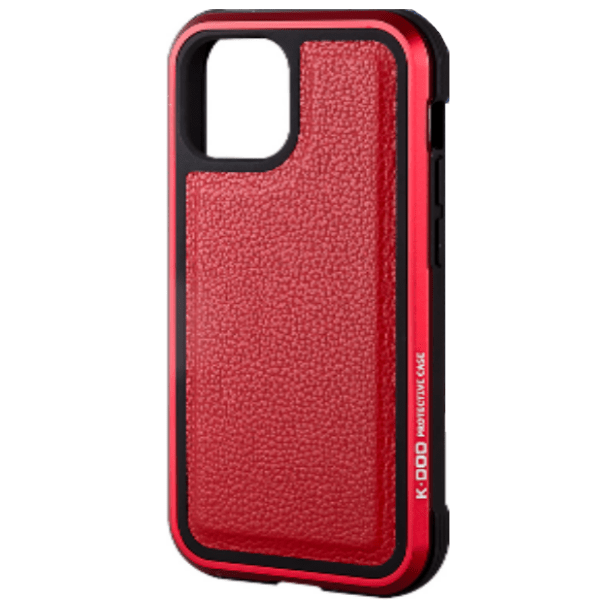 фото Чехол для iphone 12 pro max mars leather, красный k-doo