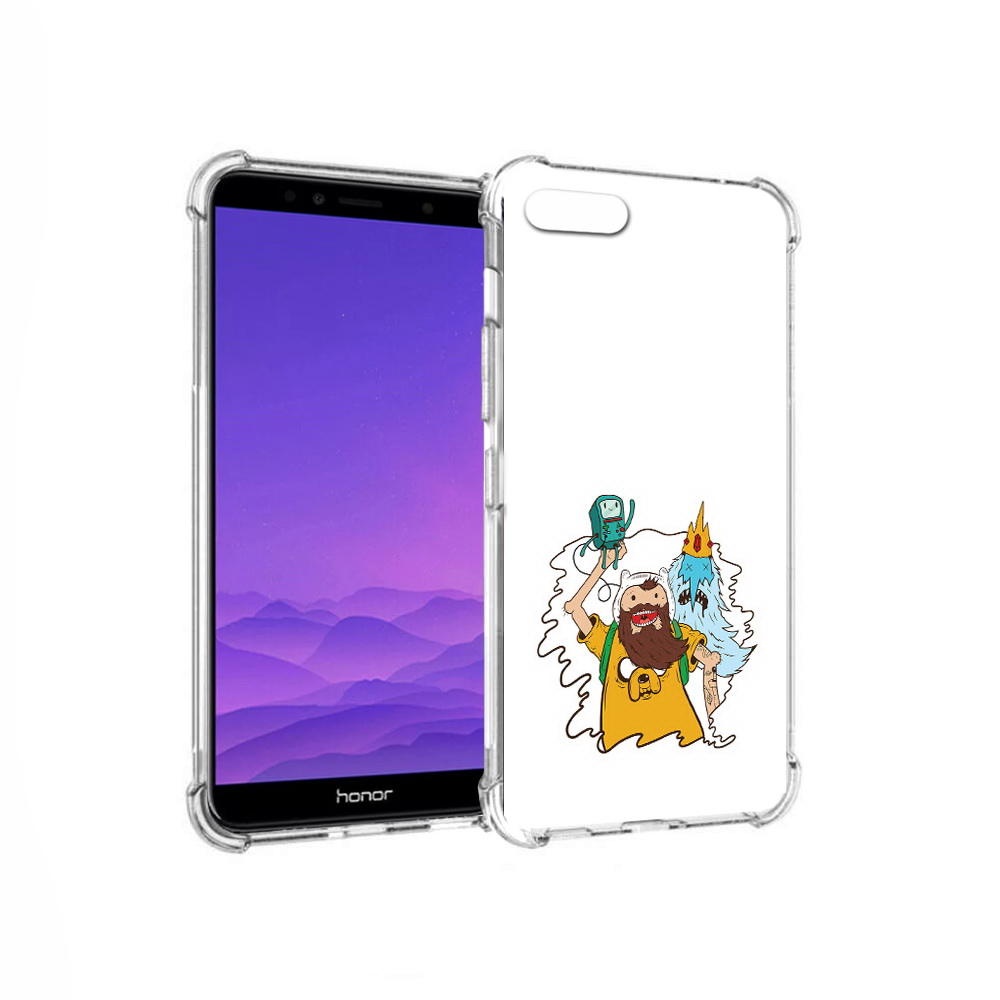 

Чехол MyPads Tocco для Honor 7A время приключений старый Финн (PT111206.25.279), Прозрачный, Tocco