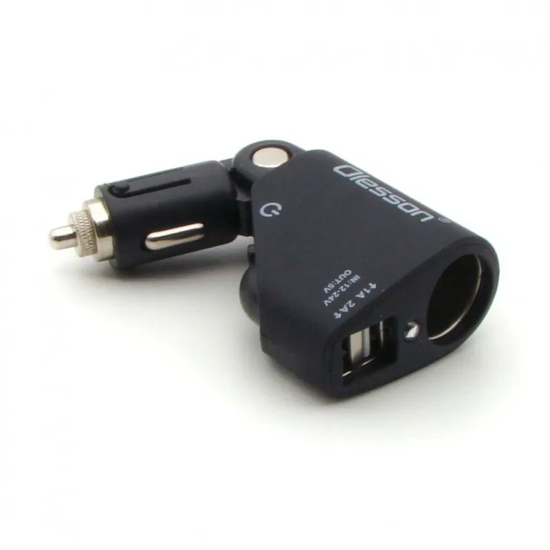 Разветвитель прикуривателя 12-24В 2 USB, 1 разъема (NO 1351)