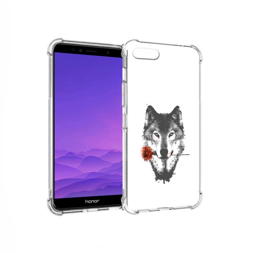 

Чехол MyPads Tocco для Honor 7A волк с розой (PT111206.25.270), Прозрачный, Tocco