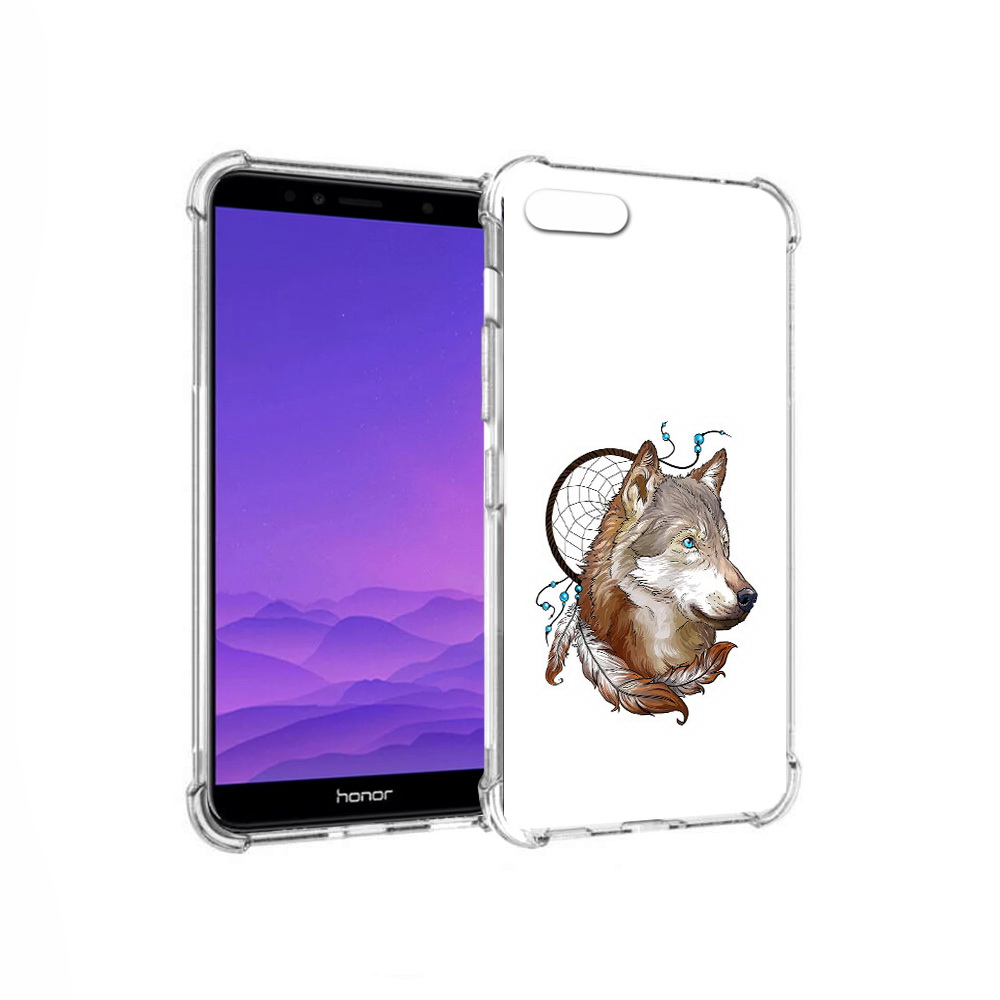 

Чехол MyPads Tocco для Honor 7A волк и ловец снов (PT111206.25.269), Прозрачный, Tocco