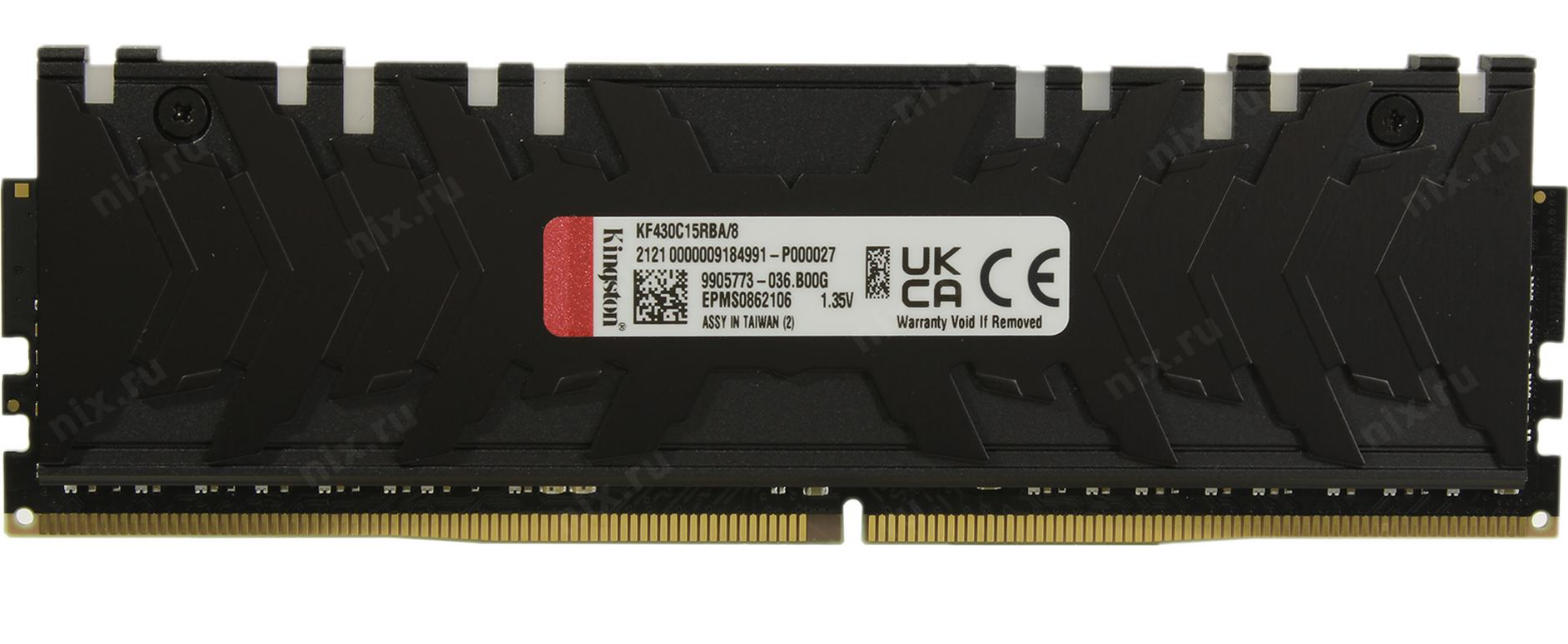 

Оперативная память Kingston Fury Renegade 8GB DDR4 DIMM 2666 MHz KF430C15RBA/8