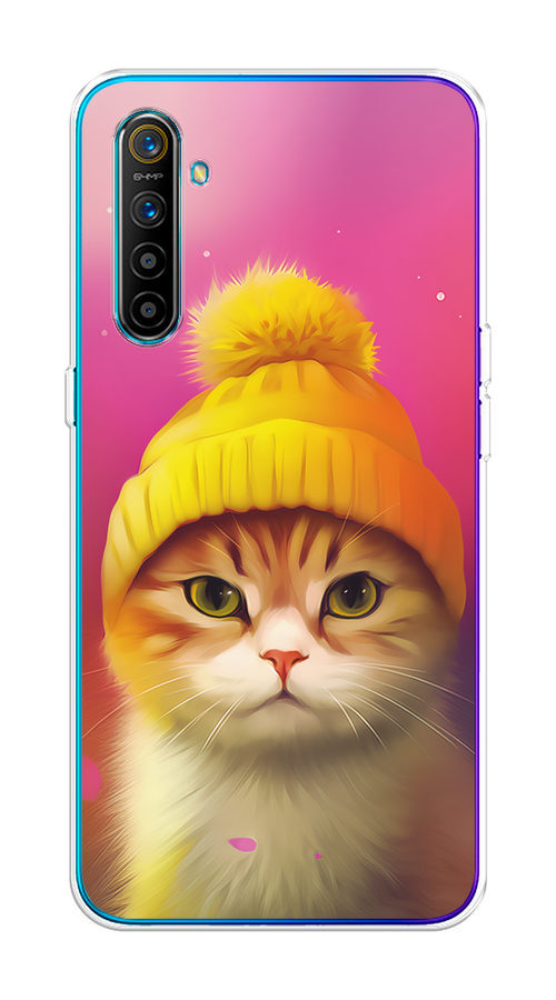

Чехол на Realme XT "Котик в шапочке", Розовый;желтый;бежевый, 251450-1