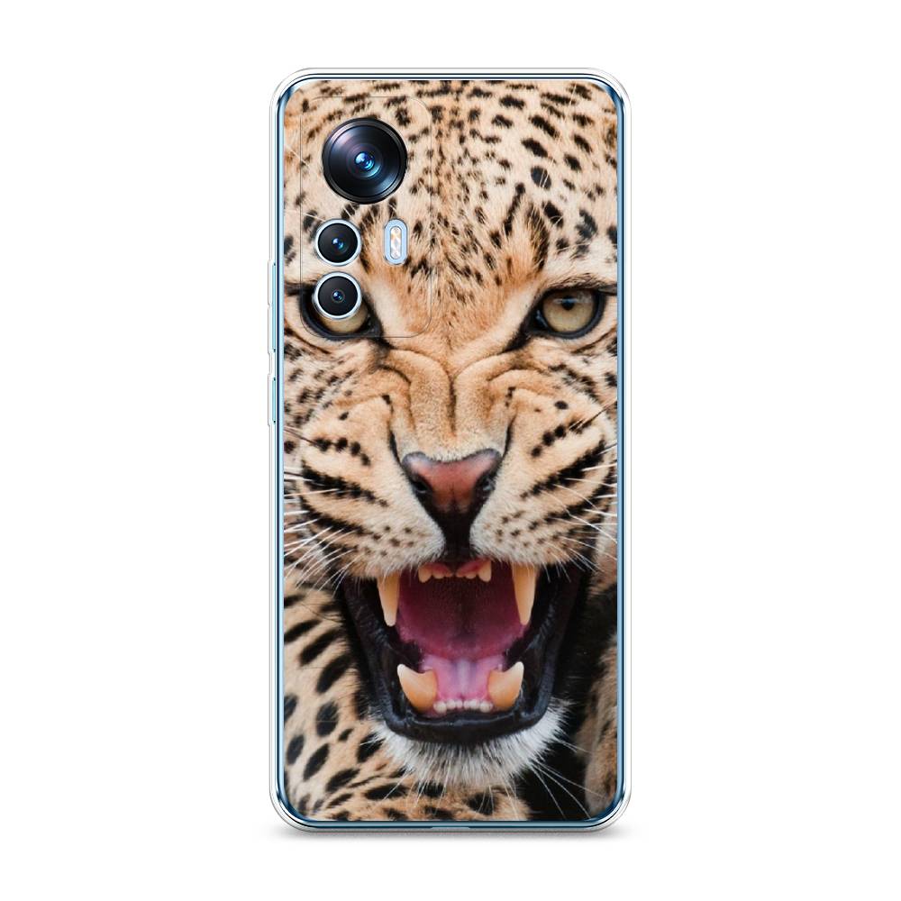 

Чехол на Xiaomi 12T "Леопард 3d", Бежевый;черный, 316650-6