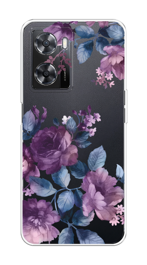 

Чехол на Oppo A57 4G/A77 4G/A77s 4G/A57s "Purple Blossoms", Синий;фиолетовый, 2511950-1