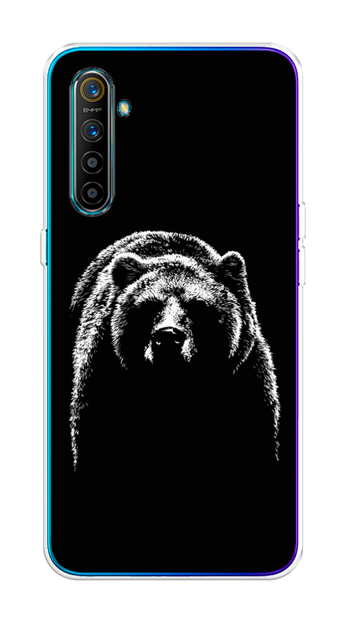 

Чехол на Realme XT "Медведь в ночи", Белый;черный, 251450-1