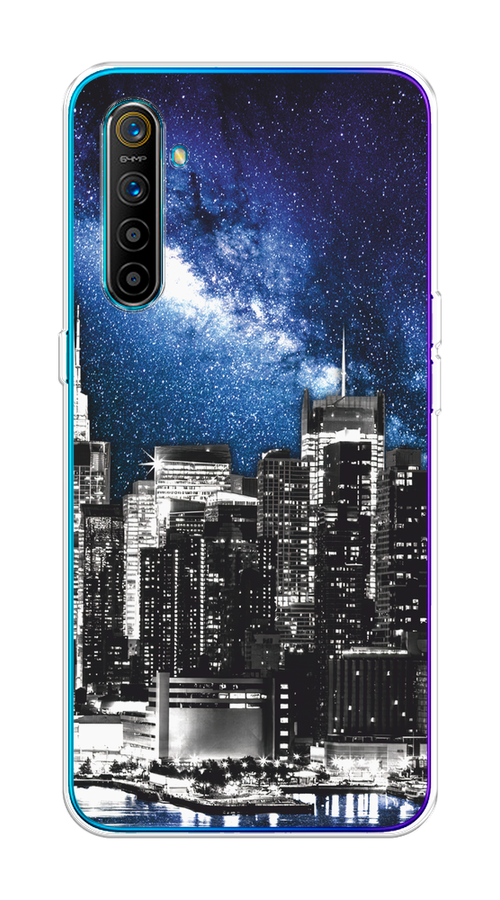

Чехол на Realme XT "Космический Нью-Йорк", Синий;серый, 251450-1