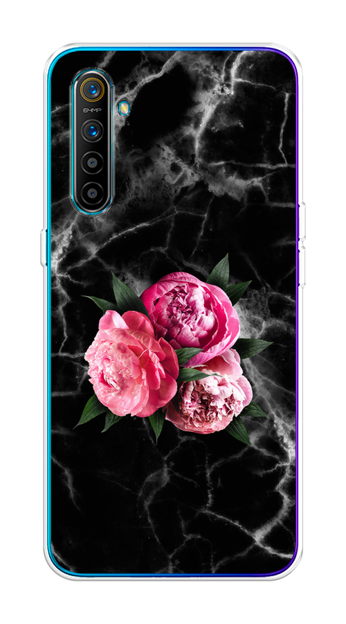 

Чехол на Realme XT "Букет на черном мраморе", Черный;серый;розовый;зеленый;белый, 251450-1