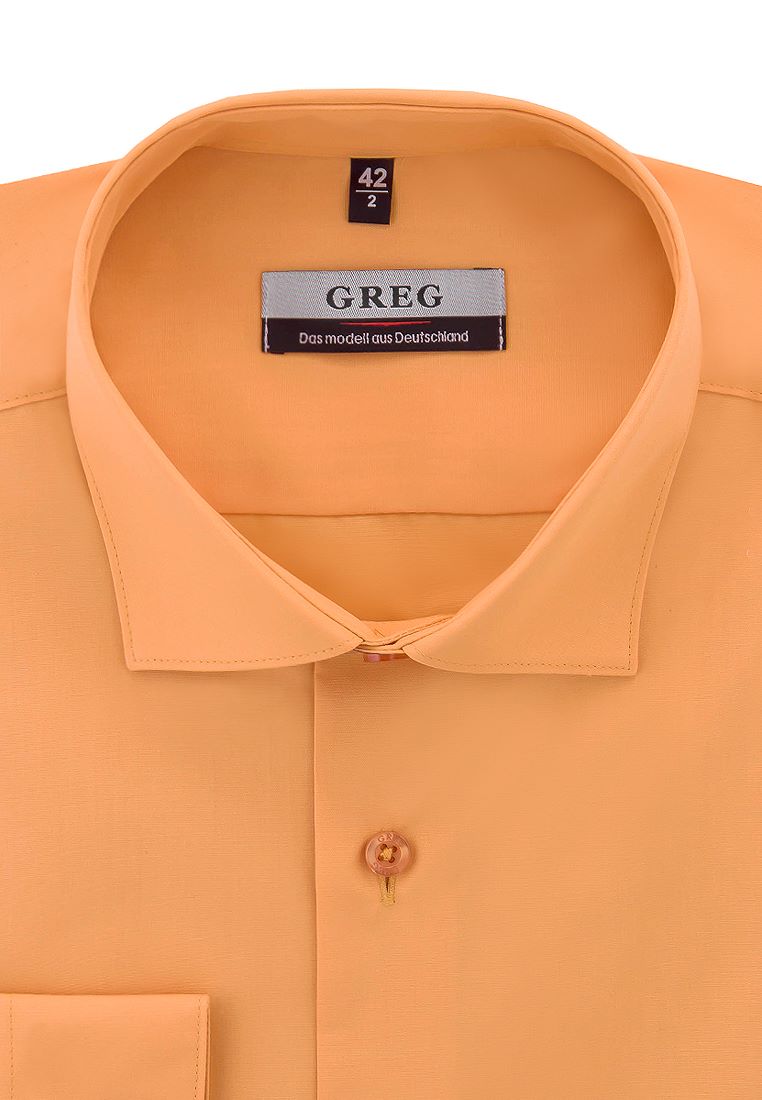 

Рубашка мужская Greg 01-00010605 оранжевая 39, Оранжевый, 01-00010605