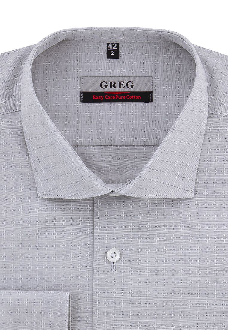 

Рубашка мужская Greg 01-00009584 серая 39, Серый, 01-00009584