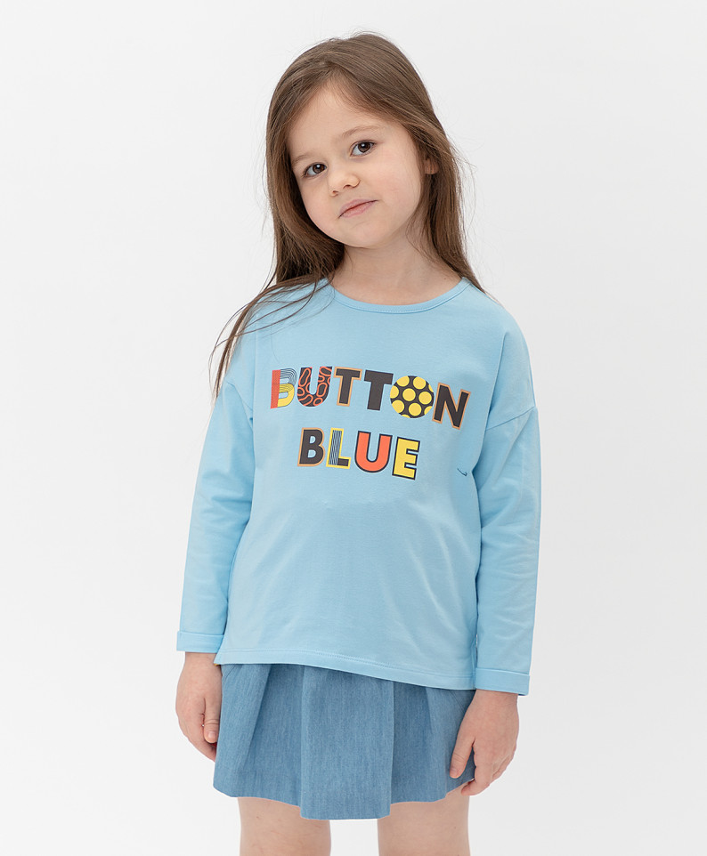 

Футболка Button Blue для девочек цв. синий р-р. 116, 121BBGMC12111800