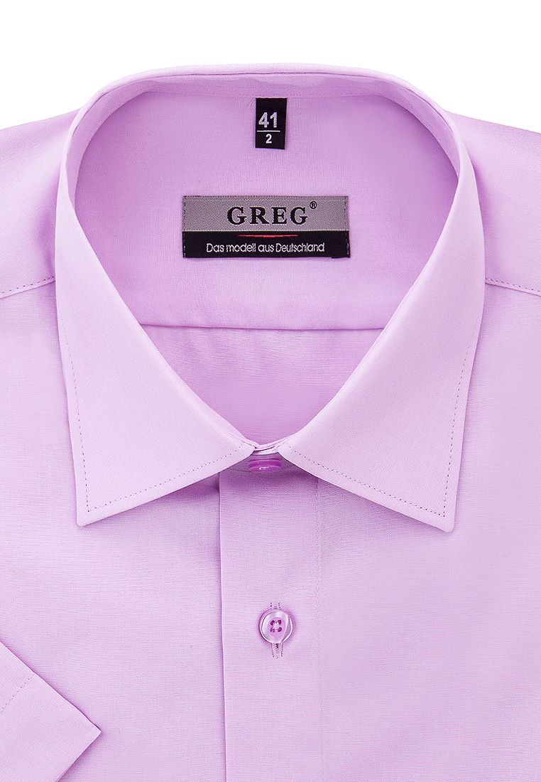 

Рубашка мужская Greg 01-00013531 фиолетовая 38, Фиолетовый, 01-00013531
