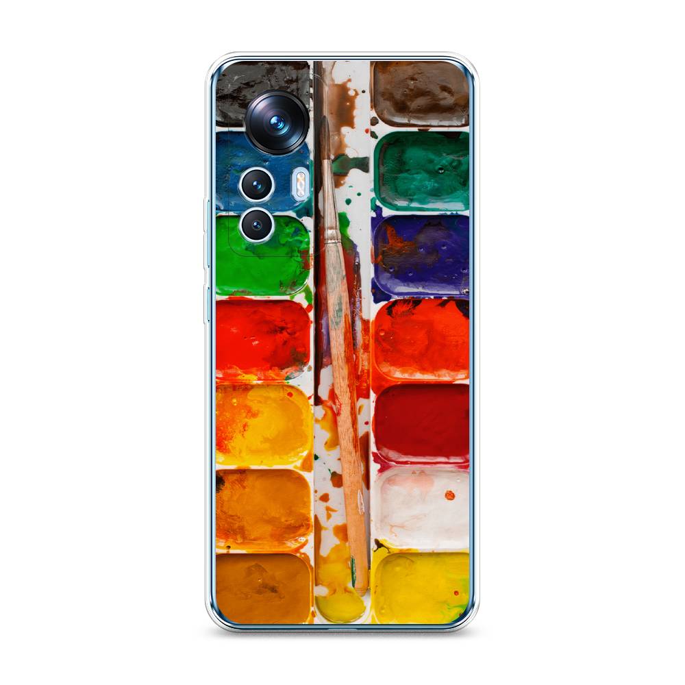 

Чехол на Xiaomi 12T "Акварель", Красный;желтый;синий, 316650-4