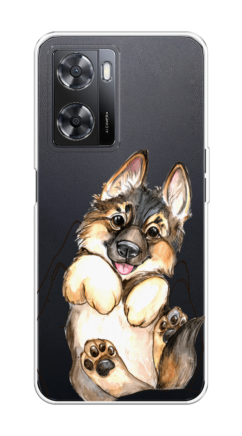 

Чехол на Oppo A57 4G/A77 4G/A77s 4G/A57s "Овчарка в ладошках", Серый;бежевый;белый, 2511950-1