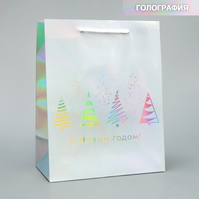 

Пакет подарочный Дарите Счастье Сказочный лес 18 х 23 х 10 см, Белый