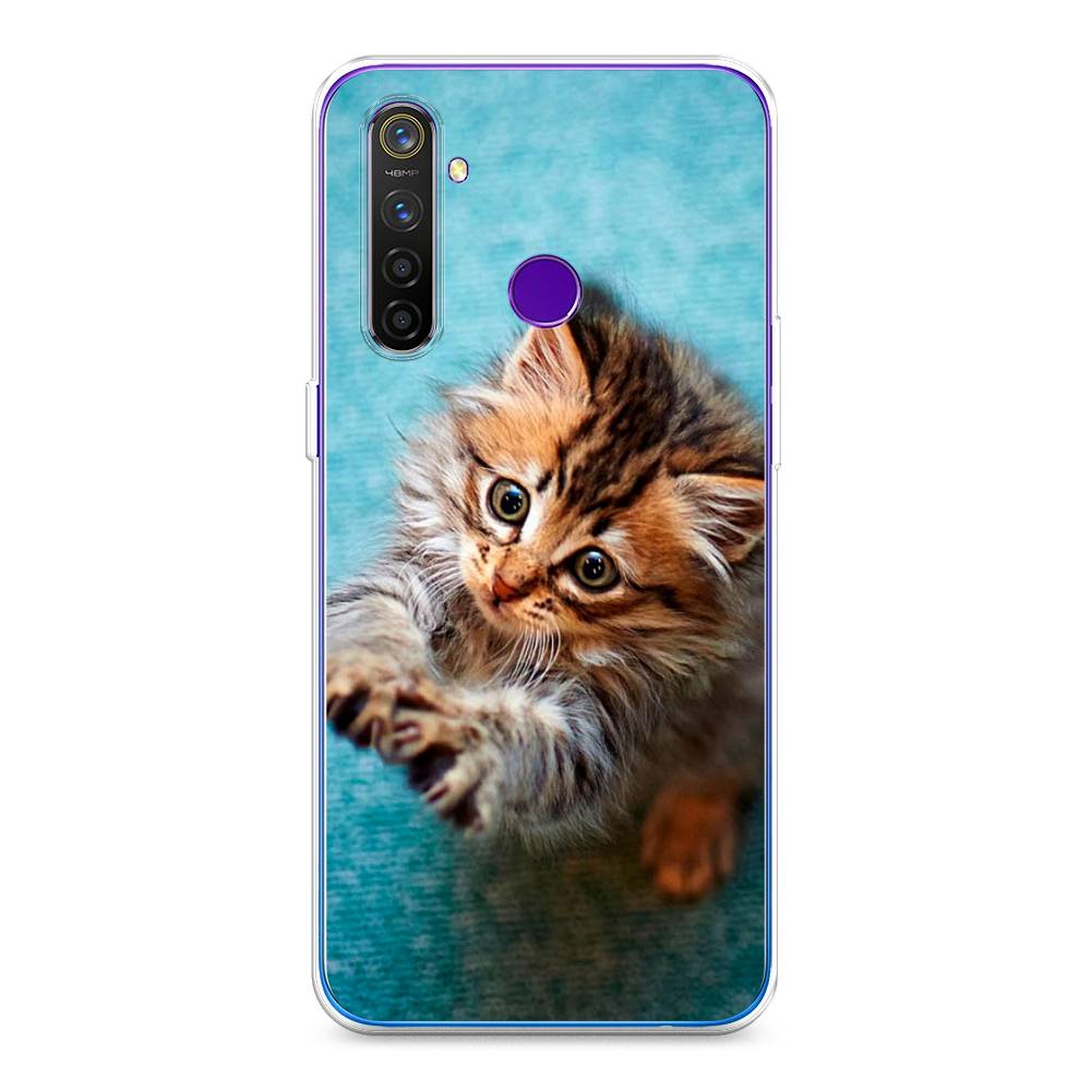 

Чехол Awog на Realme 5 Pro "Котенок просит есть", Разноцветный, 251650-2