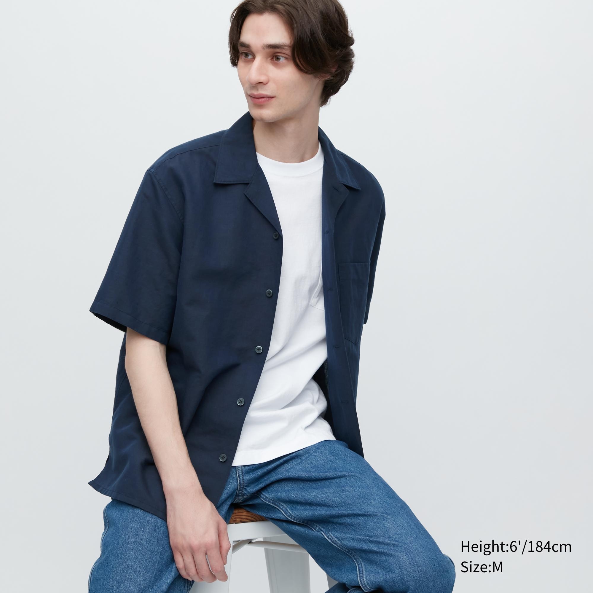 

Рубашка мужская UNIQLO 455968COL68 синяя XL (доставка из-за рубежа), Синий, 455968COL68