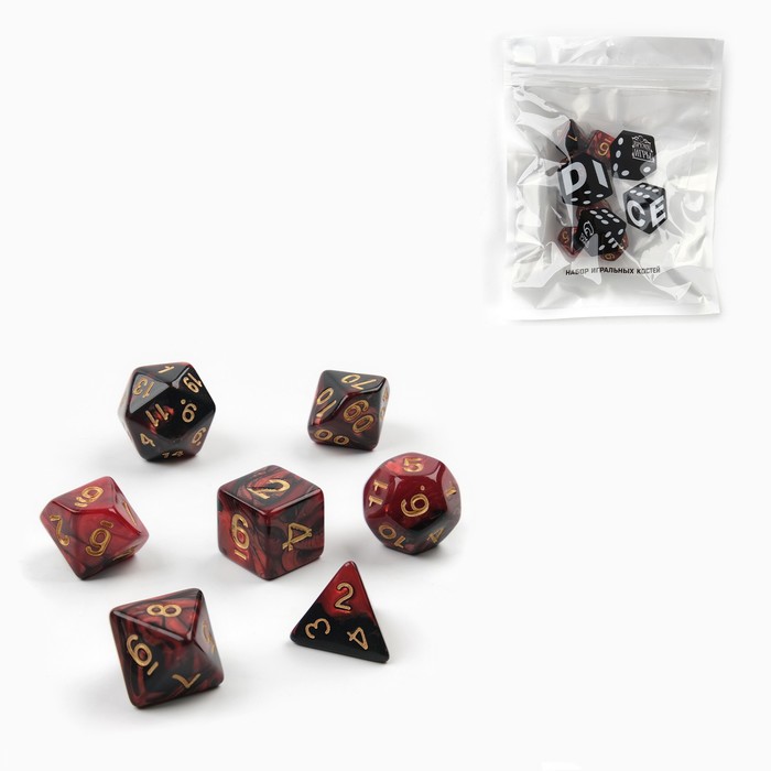 

Кубики Время игры для D&D, 7шт, Разноцветный