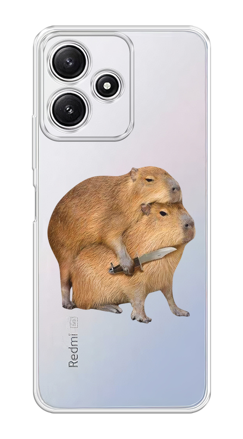 

Чехол на Xiaomi Redmi 12 5G/Redmi 12R "Капибара с ножом", Бежевый, 319650-1