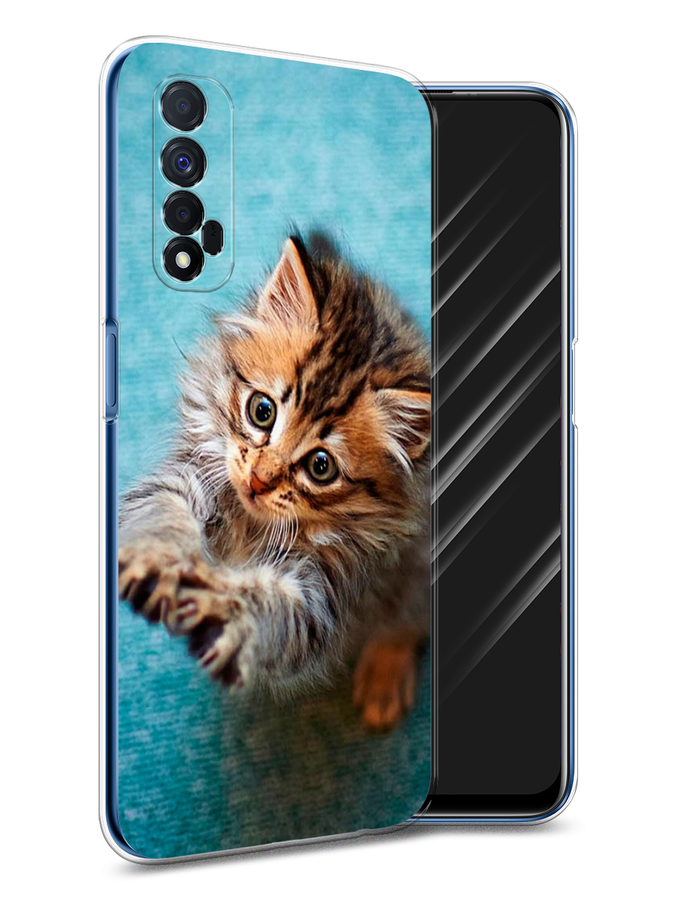 

Чехол Awog на Realme 7 "Котенок просит есть", Разноцветный, 254150-2