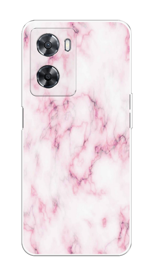 

Чехол на Oppo A57 4G/A77 4G/A77s 4G/A57s "Мрамор с розовым", Белый;розовый, 2511950-1