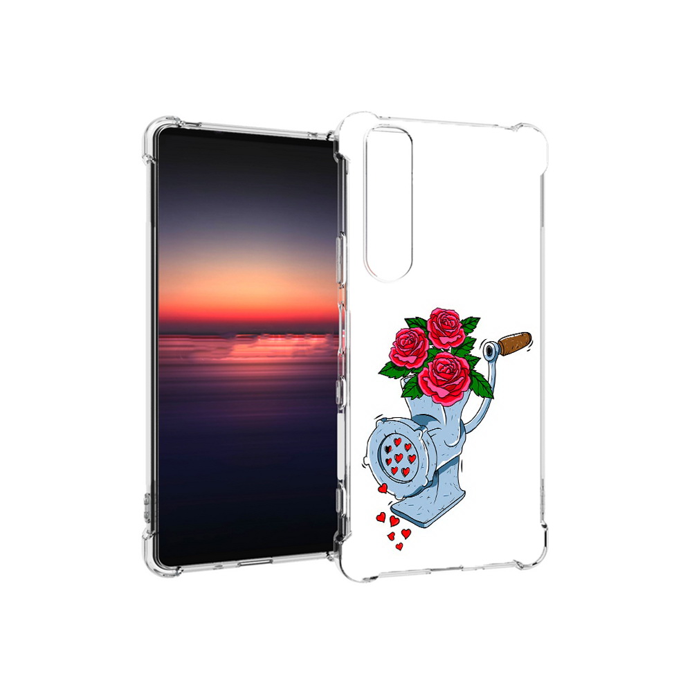 

Чехол MyPads Tocco для Sony Xperia 1 III Цветочные сердца (PT162368.229.199), Прозрачный, Tocco