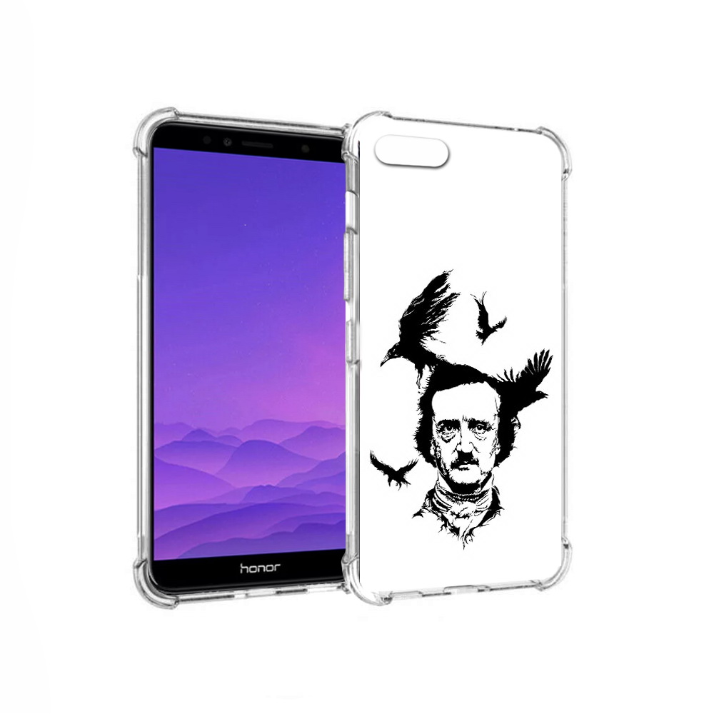 

Чехол MyPads Tocco для Honor 7A Эдгар Аллан черно белый (PT111206.25.204), Прозрачный, Tocco