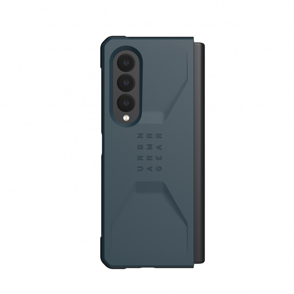 фото Чехол urban armor gear (uag) civilian series для galaxy z fold 3 синий (mallard)