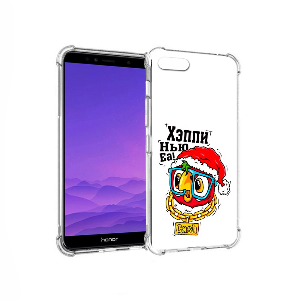 

Чехол MyPads Tocco для Honor 7A Хэппи нью еа (PT111206.25.196), Прозрачный, Tocco