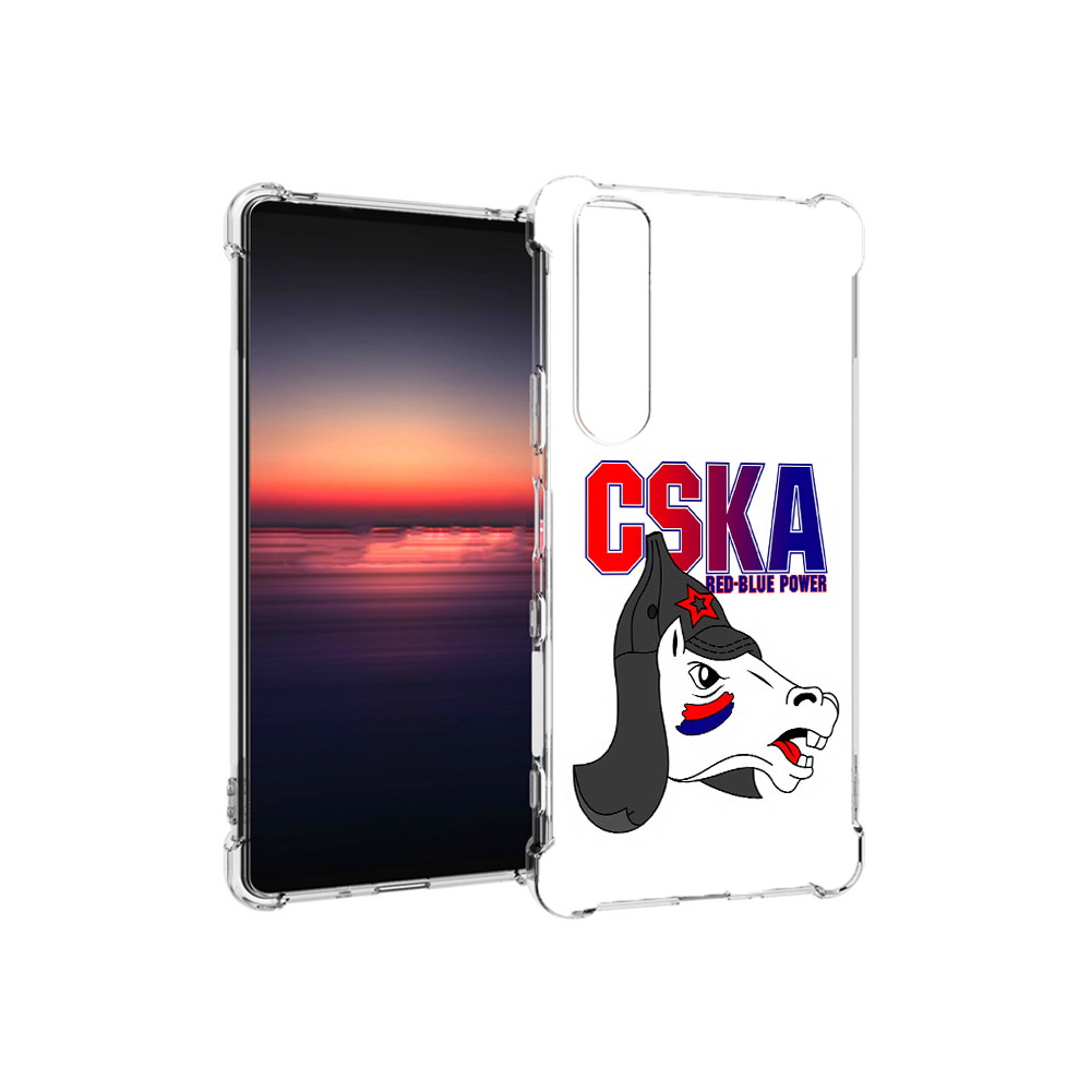 

Чехол MyPads Tocco для Sony Xperia 1 III ФК ЦСК лошадка россия (PT162368.229.179), Прозрачный, Tocco
