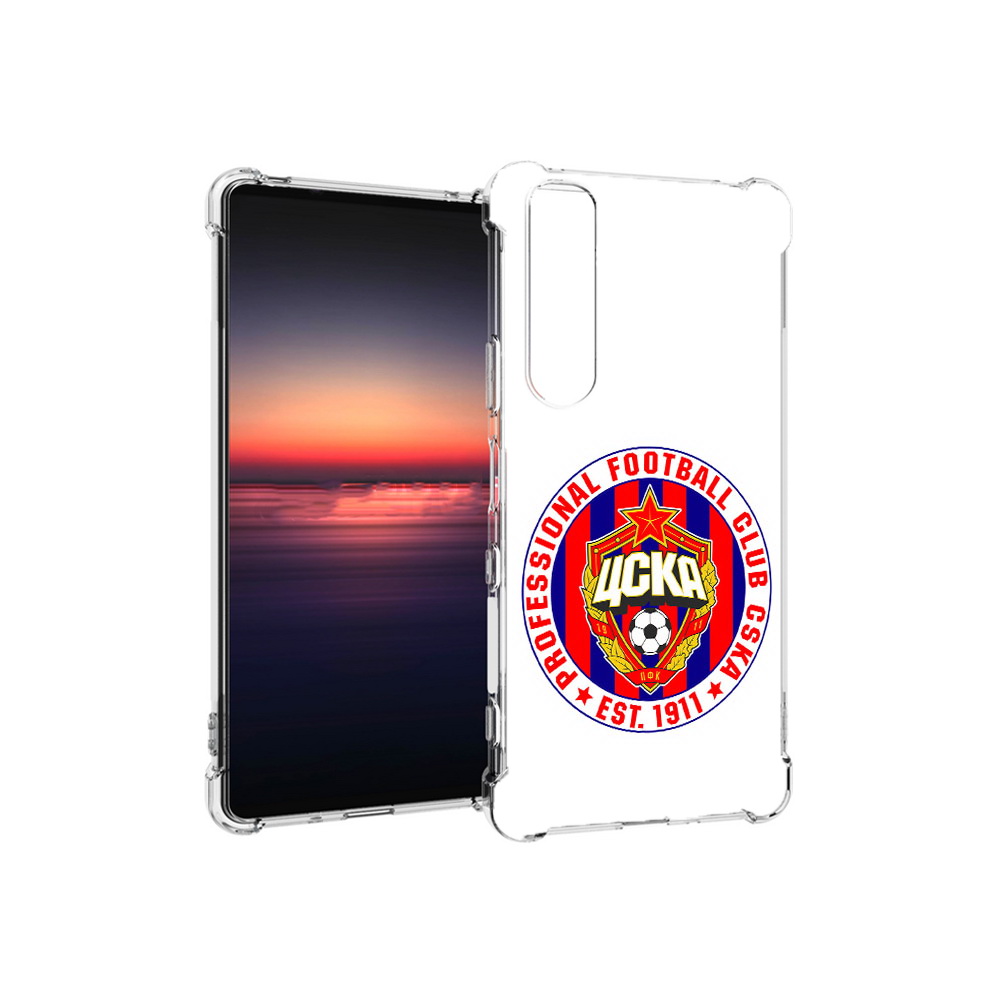 

Чехол MyPads Tocco для Sony Xperia 1 III ФК ЦСК логотип (PT162368.229.178), Прозрачный, Tocco