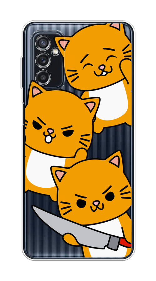 

Чехол на Samsung Galaxy M52 "Опасные котики", Оранжевый;серый;белый, 2104350-1