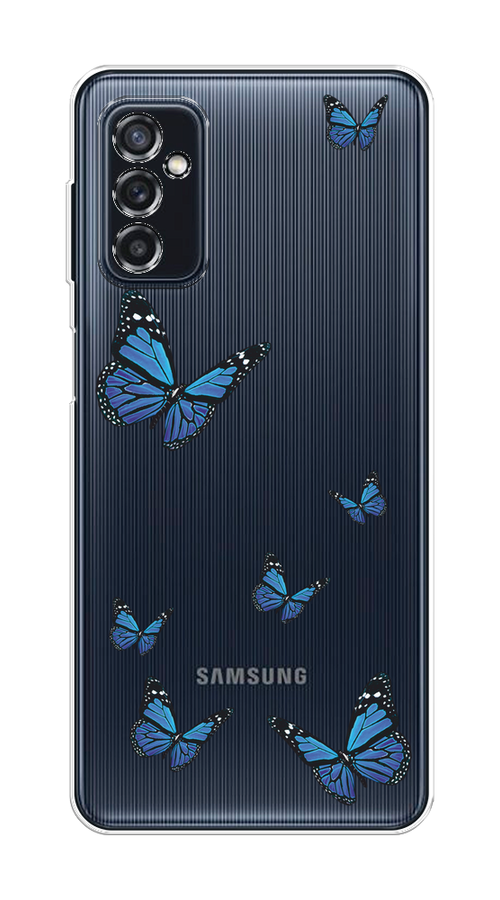 

Чехол на Samsung Galaxy M52 "Blue butterflies", Синий;черный, 2104350-1