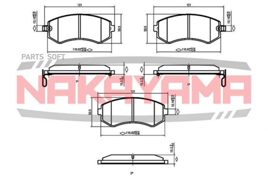 

ТОРМ. КОЛОДКИ NISSAN ALMERA ПЕРЕДНИЕ 98- ABS,