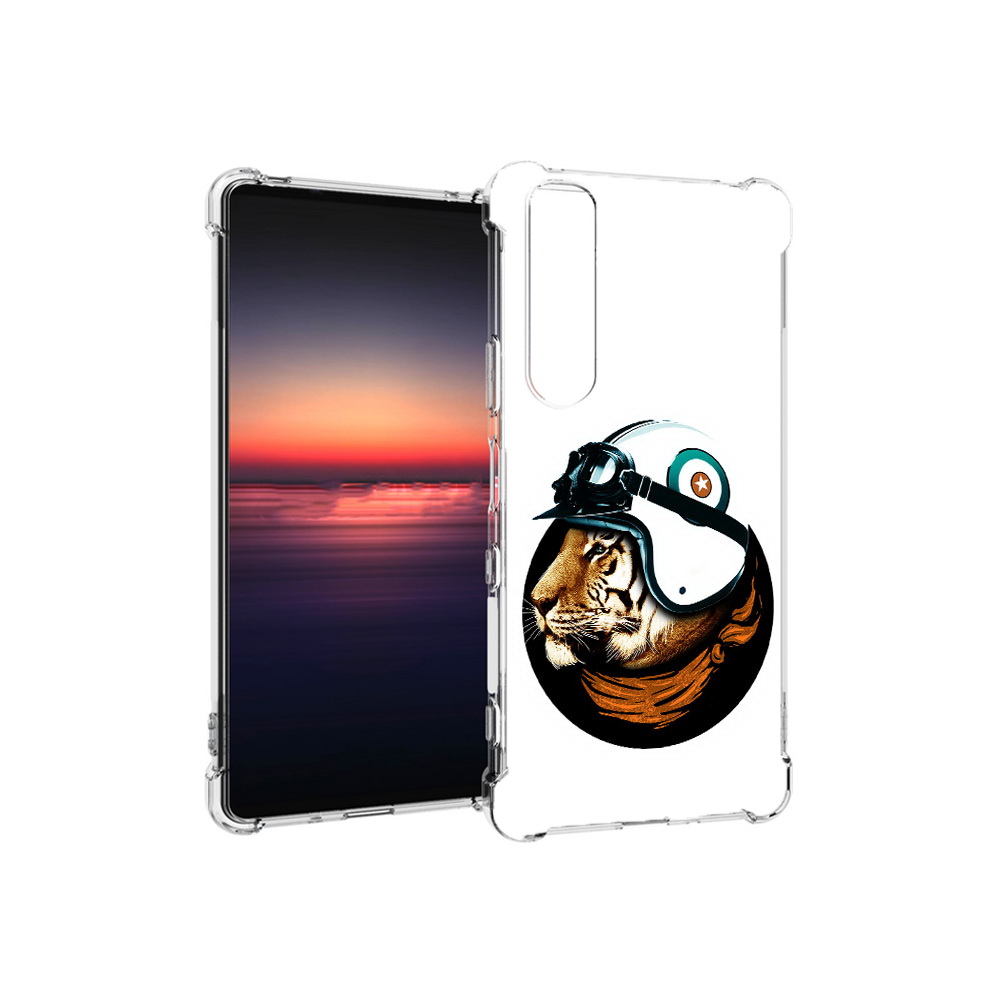 

Чехол MyPads Tocco для Sony Xperia 1 III Тигр в шлеме (PT162368.229.171), Прозрачный, Tocco