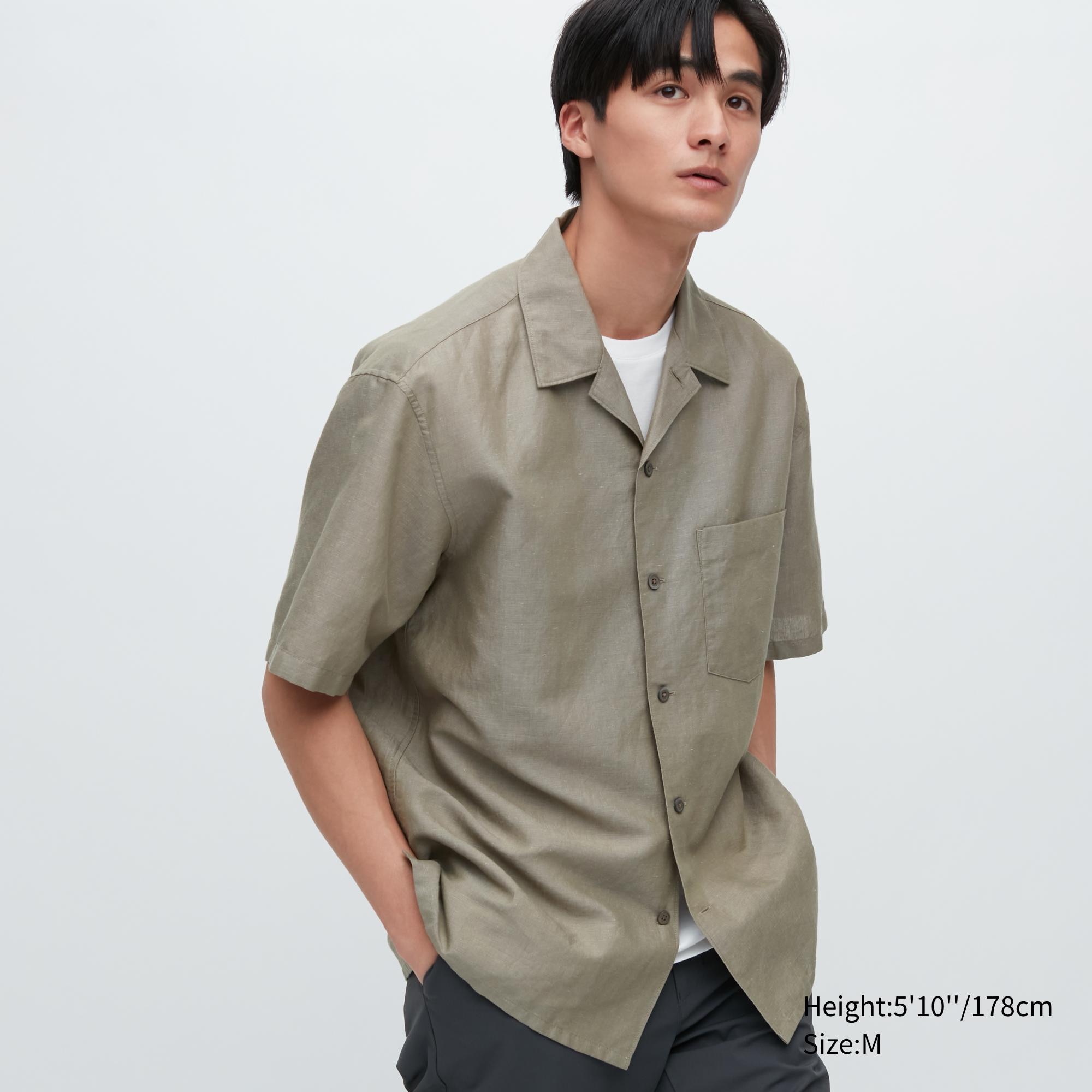 

Рубашка мужская UNIQLO 455968COL57 хаки L (доставка из-за рубежа), 455968COL57