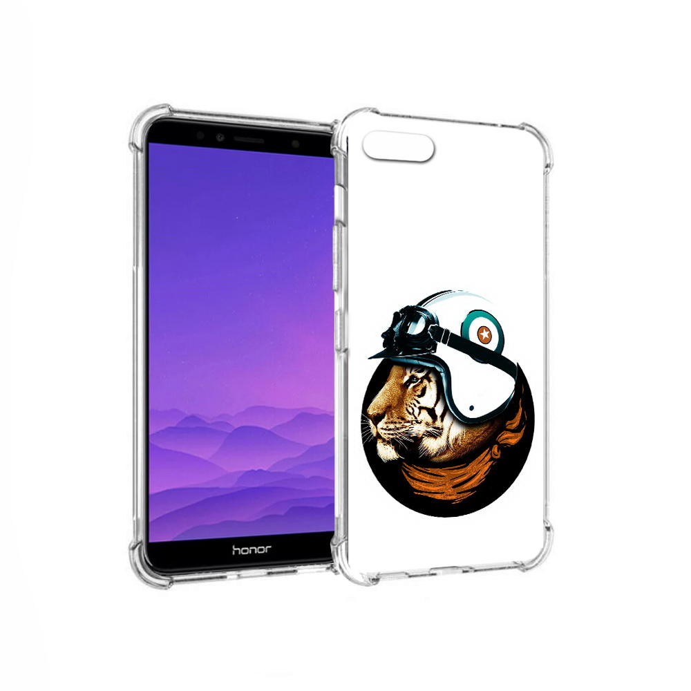 

Чехол MyPads Tocco для Honor 7A Тигр в шлеме (PT111206.25.171), Прозрачный, Tocco