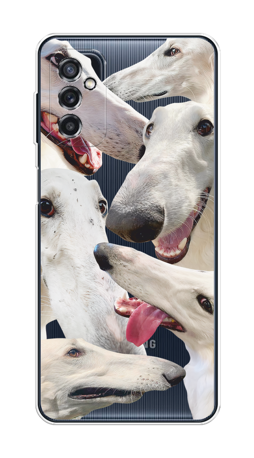 

Чехол на Samsung Galaxy M52 "Собака с длинным носом", Белый;бежевый;розовый, 2104350-1