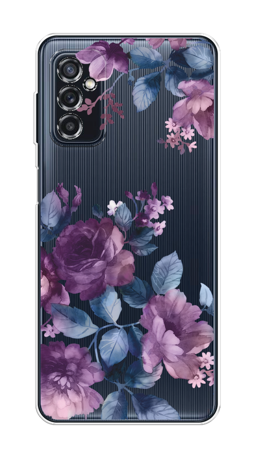 

Чехол на Samsung Galaxy M52 "Purple Blossoms", Синий;фиолетовый, 2104350-1